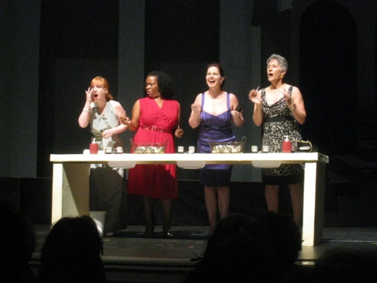 Lisa Marie Wright, Jervon Dailey, Megan Murphy Chambers and Wesley Paine in Potty Talk. at 